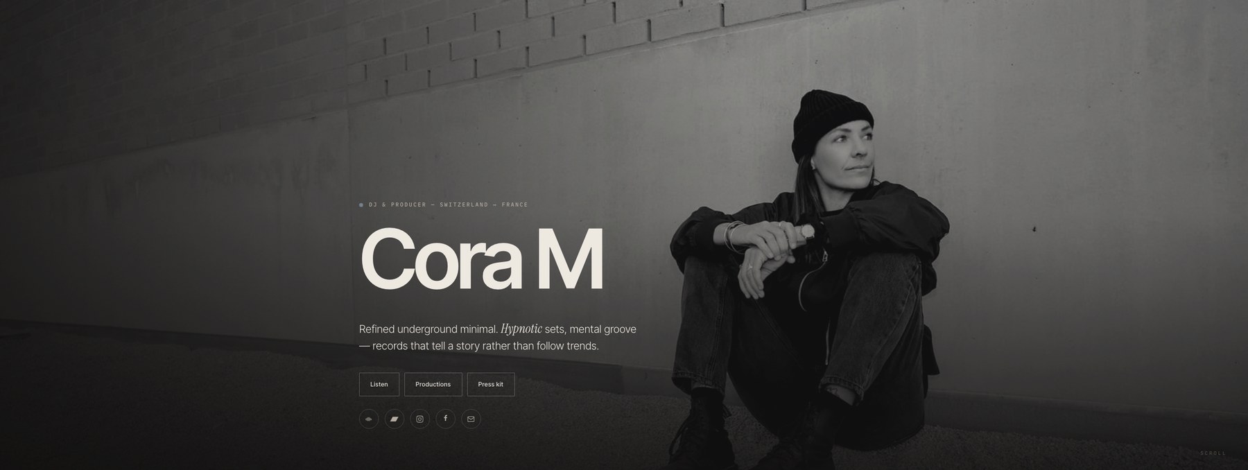 Aperçu du site Cora M présenté sur Deckit